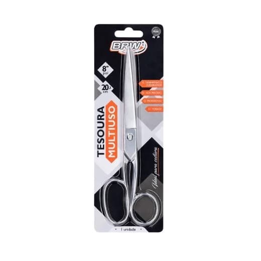 TESOURA DE METAL 8 POLEGADAS - BLISTER C/ 1UN
