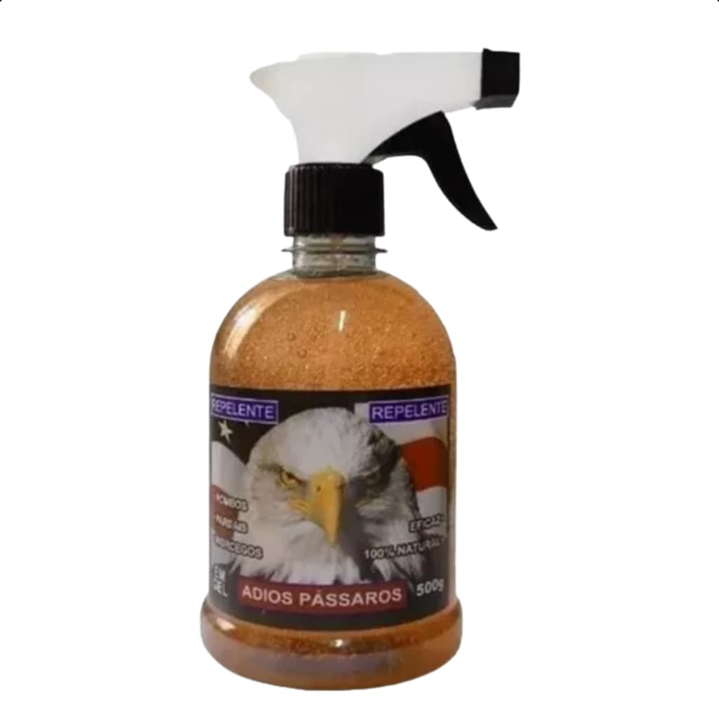 Repelente Adios Pássaros 500ml Spray Pronto Uso Afasta Morcegos Pombos Pardais