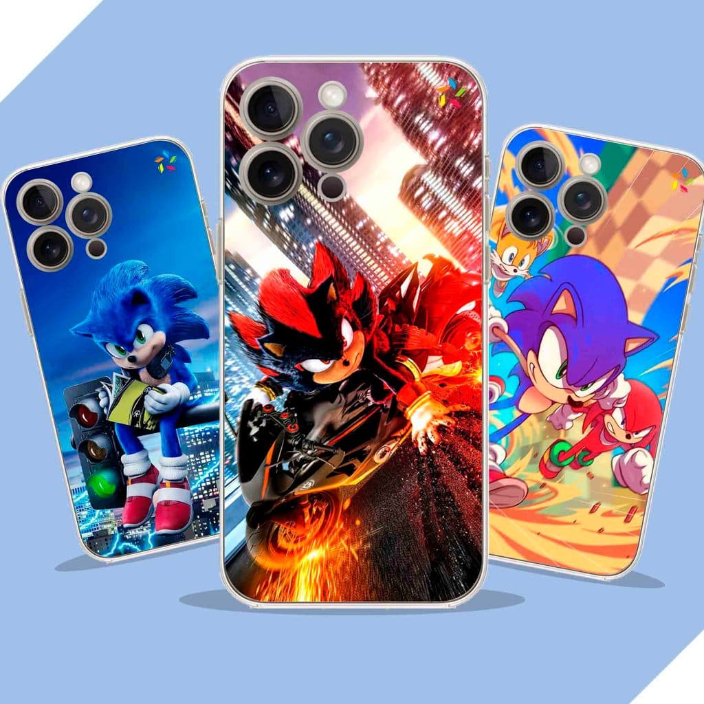 Capa Capinha Personalizada Anti-Impacto - Coleção Sonic The Hedgehog, Shadow, Tails - Para Todos Modelos de Celular