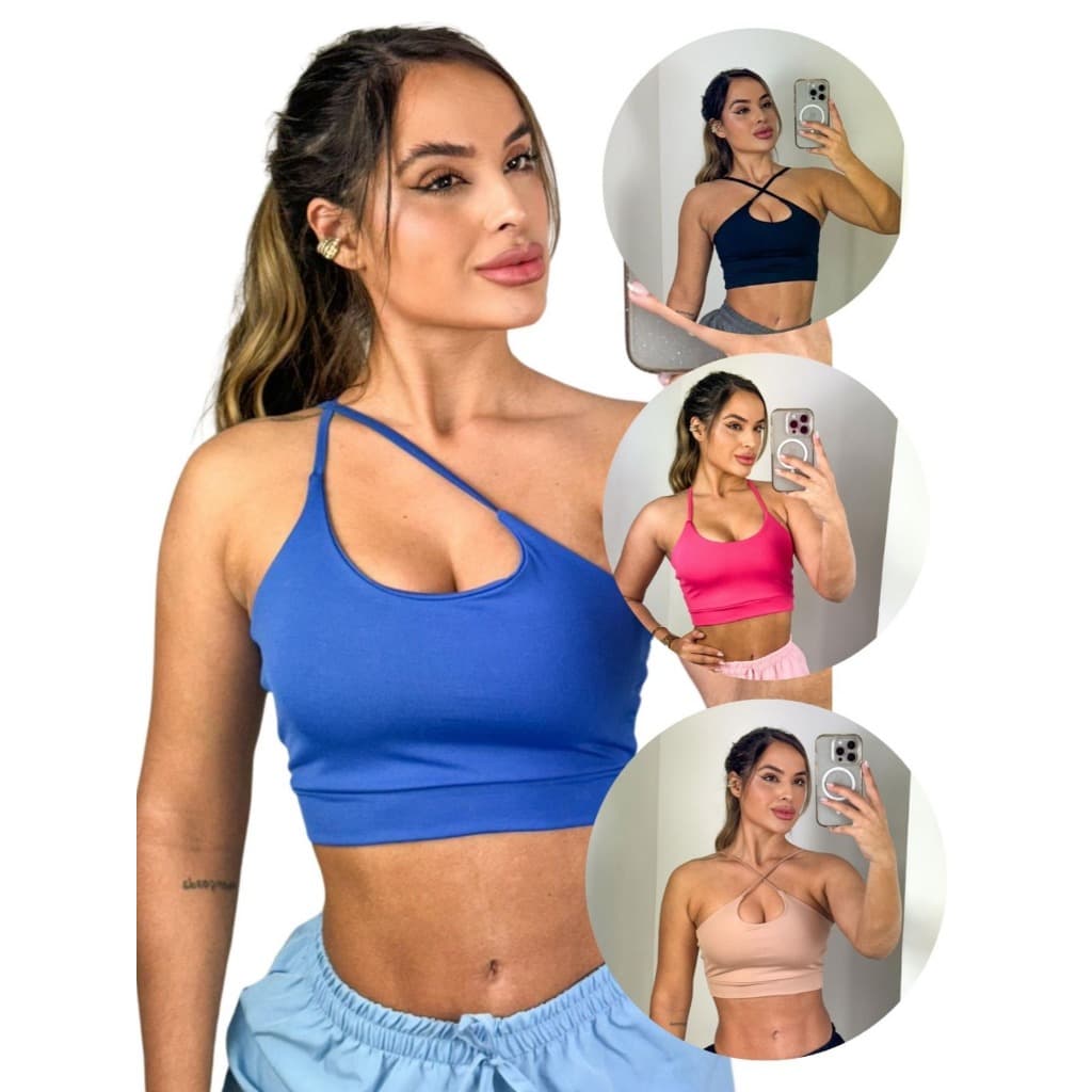 Top Cropped Alcinha, perfeito para qualquer look e atividade esportiva Multiformas