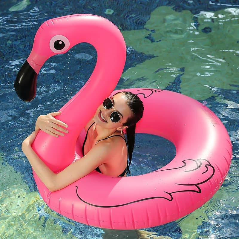 Boia Flamingo Adulto Rosa 120cm Inflável Piscina Praia