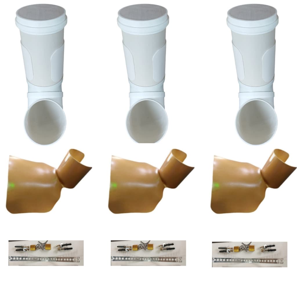 Comedouro PVC Com Telhado e Proteção Anti- Furto Para Cães e Gatos