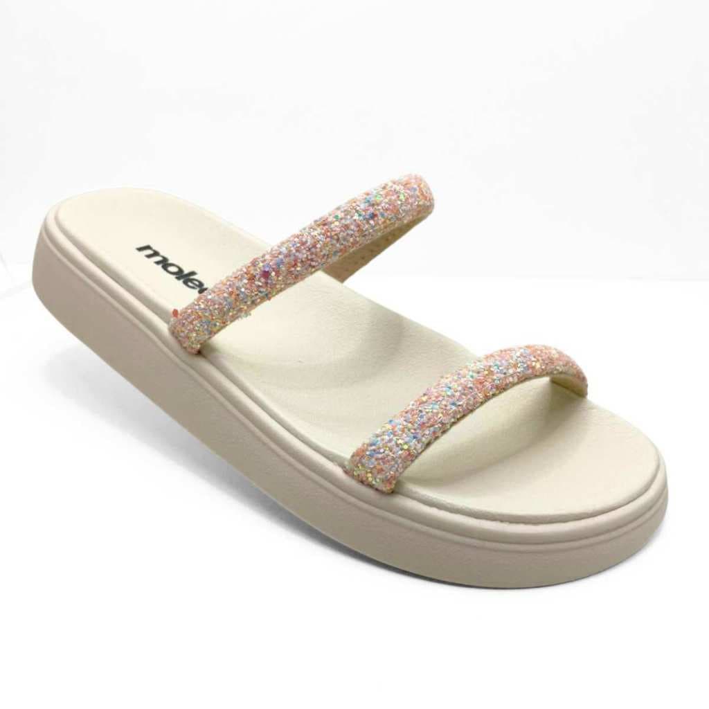 Sandália Papete Moleca Tira Maxxi Glitter Glamour 5507.100