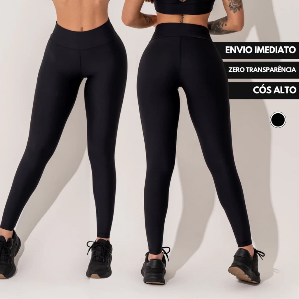Calça Legging básica zero transparência corridas treino academia BASICA
