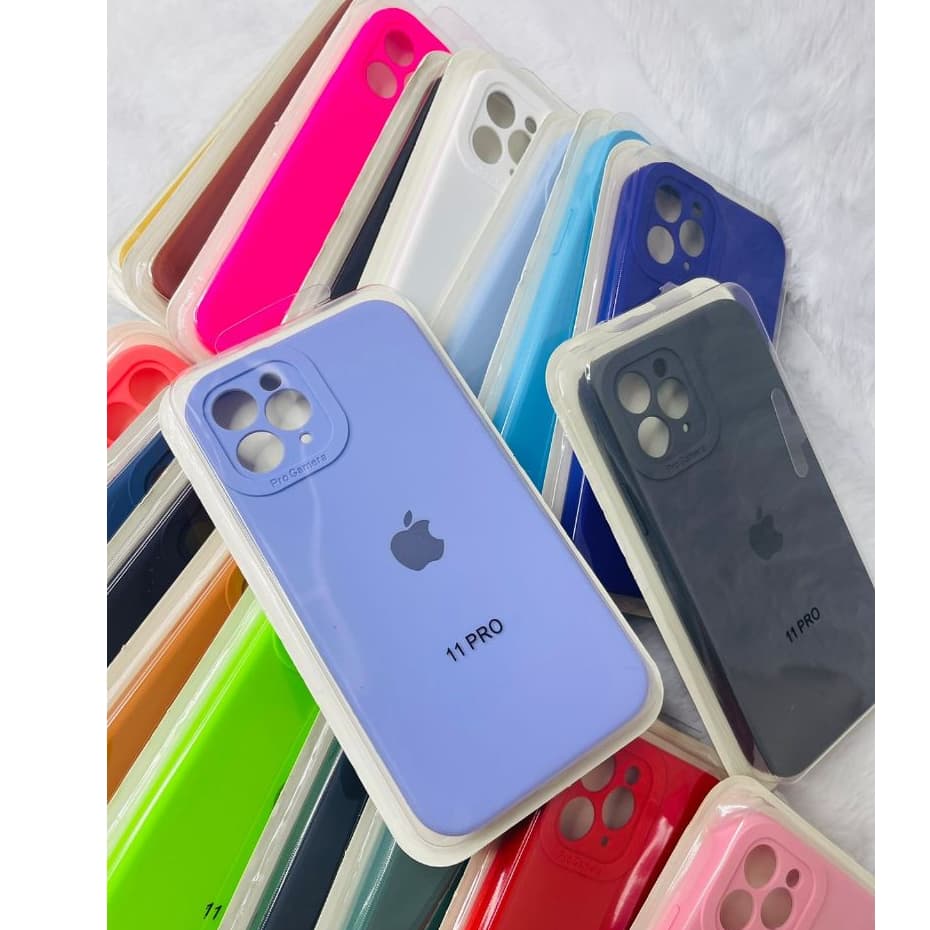 CAPA CAPINHA CASE PARA IPHONE 11 PRO A SILICONE INTERIOR AVELUDADA COM CÂMERA FECHADA