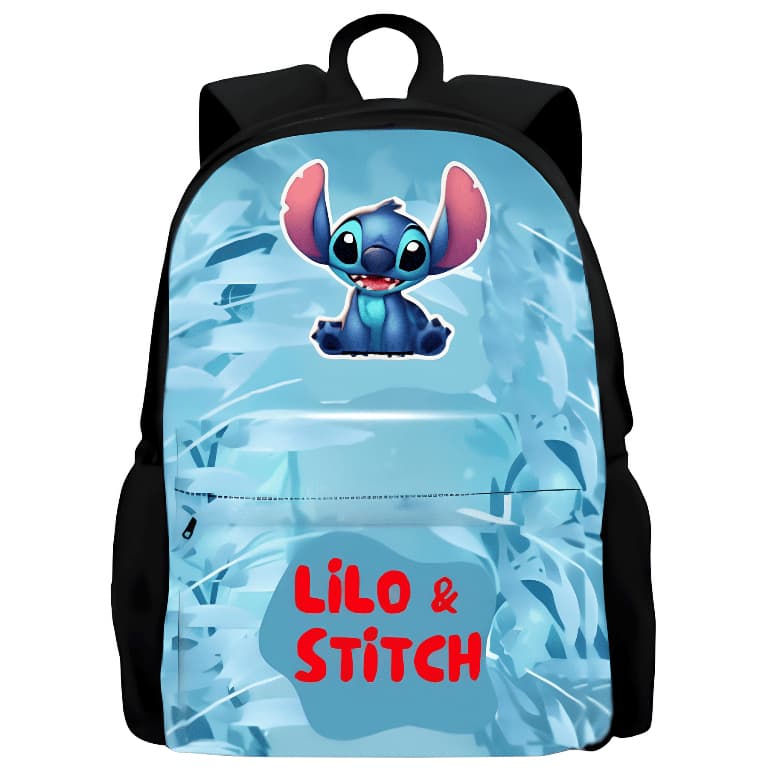 Mochila Bolsa Lilo Stitch Criança Infantil Escolar Volta As Aulas Reforçada Ajustável Nylon