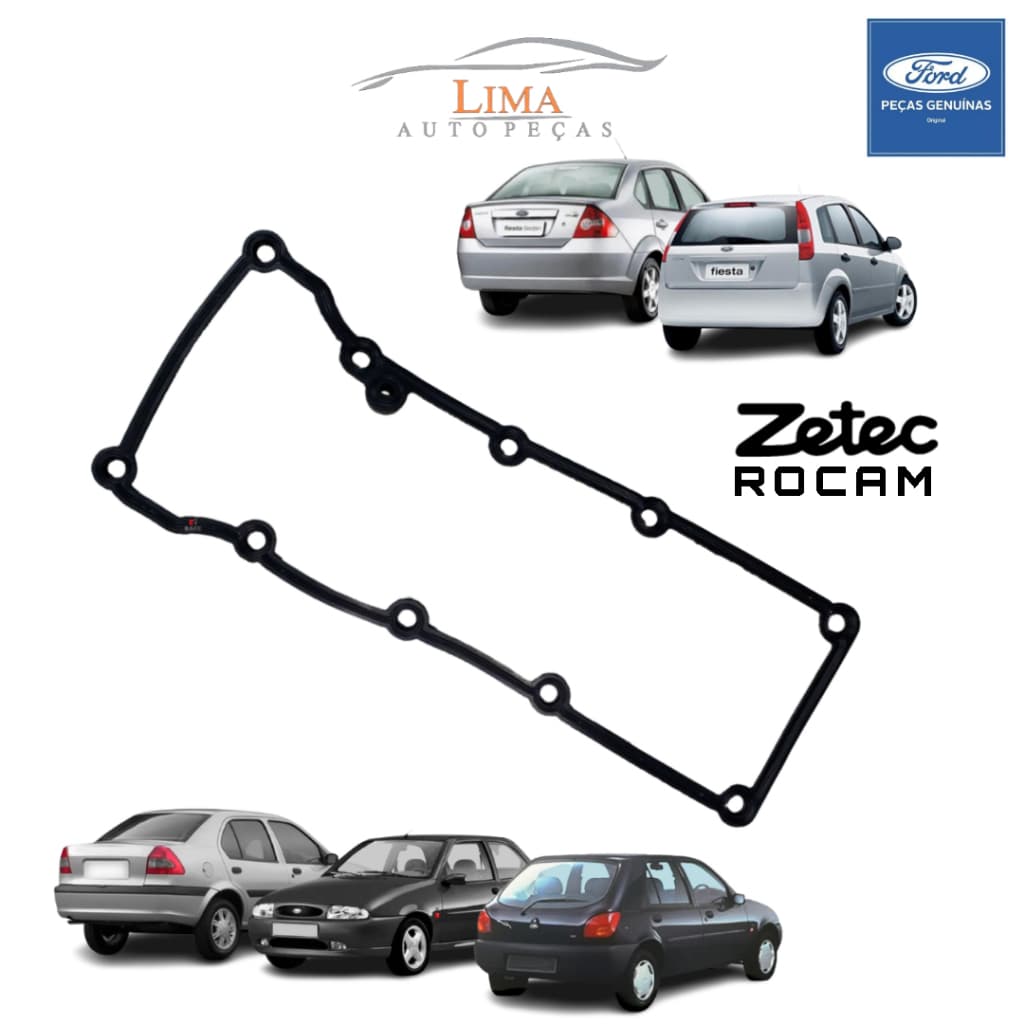 Junta Tampa de Valvula Motor Zetec Rocam 1.0/1.6 - Fiesta/Ka/Focus/Courier/Ecosport/Escort -