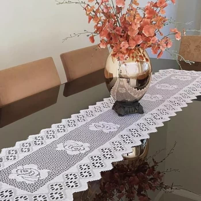 Caminho/trilho De Mesa Renda 1,50m x 40cm