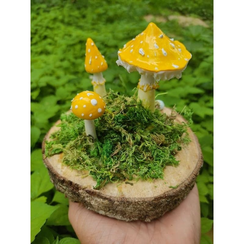 Cogumelo decorativo e porta incenso / Decoração mistica💛