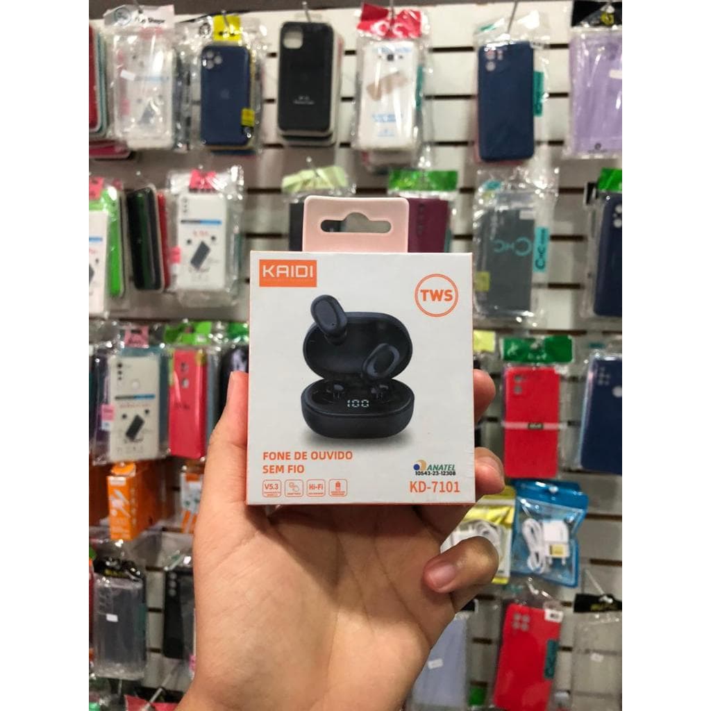 Fone De Ouvido Bluetooth 5.3 S/fio Original KD-7101