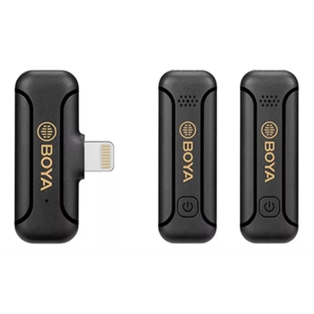 Microfones LAPELA com Entrada Para IPHONE BOYA BY-WM3T2-D2 Condensador Omnidirecional cor preto Para Celular