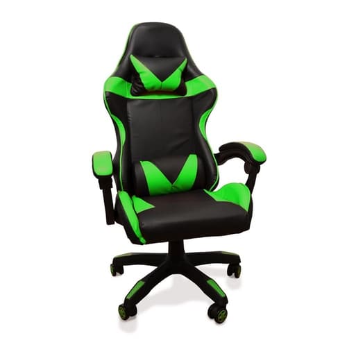 CADEIRA DE ESCRITÓRIO EXECUTIVE GAMER  COM AJUSTES DE ALTURA, RECLINÁVEL COR VERDE