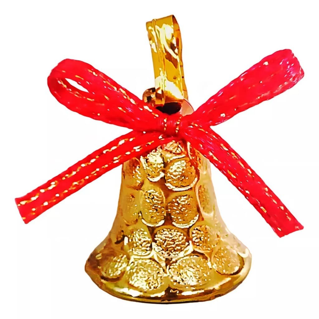 Sinos Natalinos Dourado para Enfeite 2,5cm x 03cm 12 a 48 unidades