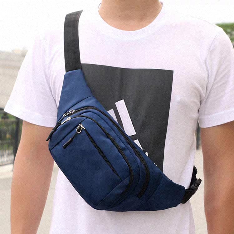 Pochete transversal bolsa impermeável masculina alça regulável