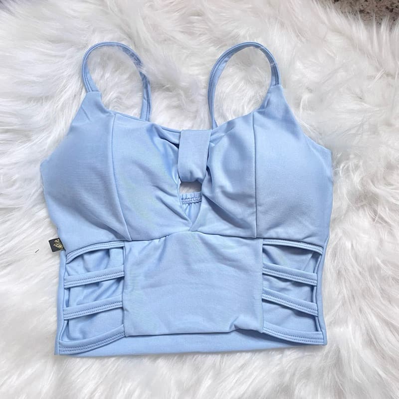 Cropped feminino alcinha decotado croped