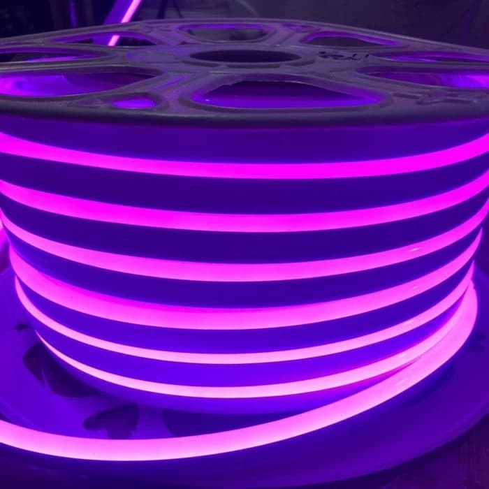 1 por 10 Metros Mangueira Fita LED Neon Flex Roxo 110V Com Conector