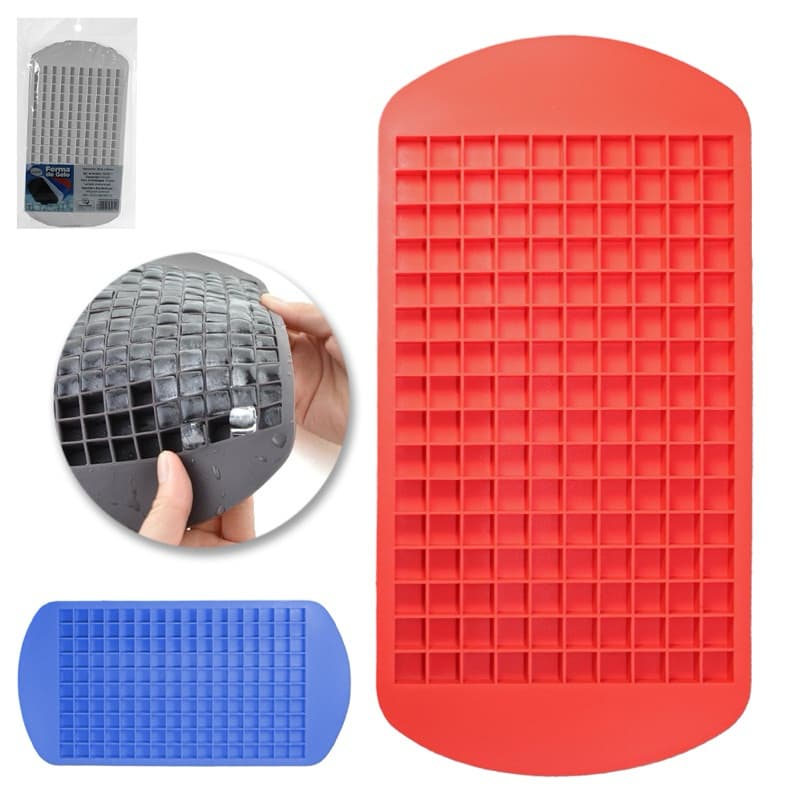 Forma De Gelo Com 160 Cavidades Quadrada De Silicone