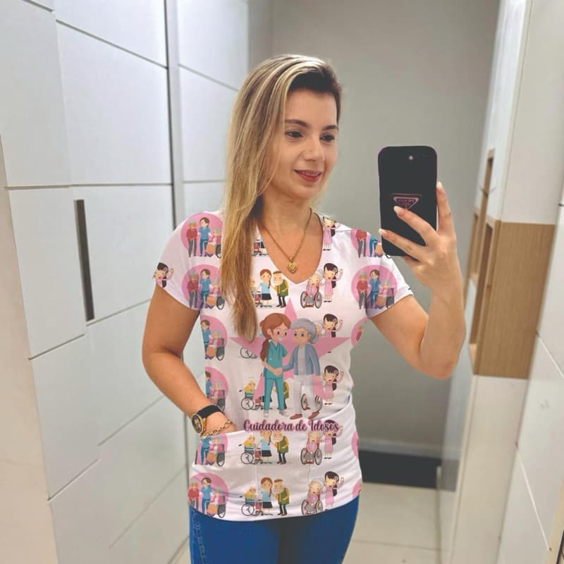 Bata Cuidadora de idosos/jaleco/privativo/pijama cirurgico/Cuidadora infantil