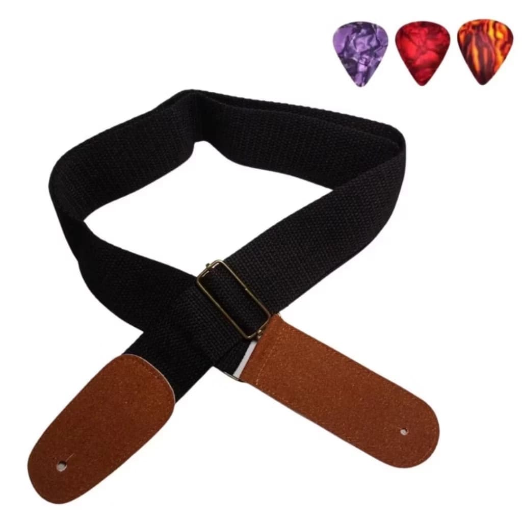 Correia Alça de Violão e Guitarra c/ 3 Palheta