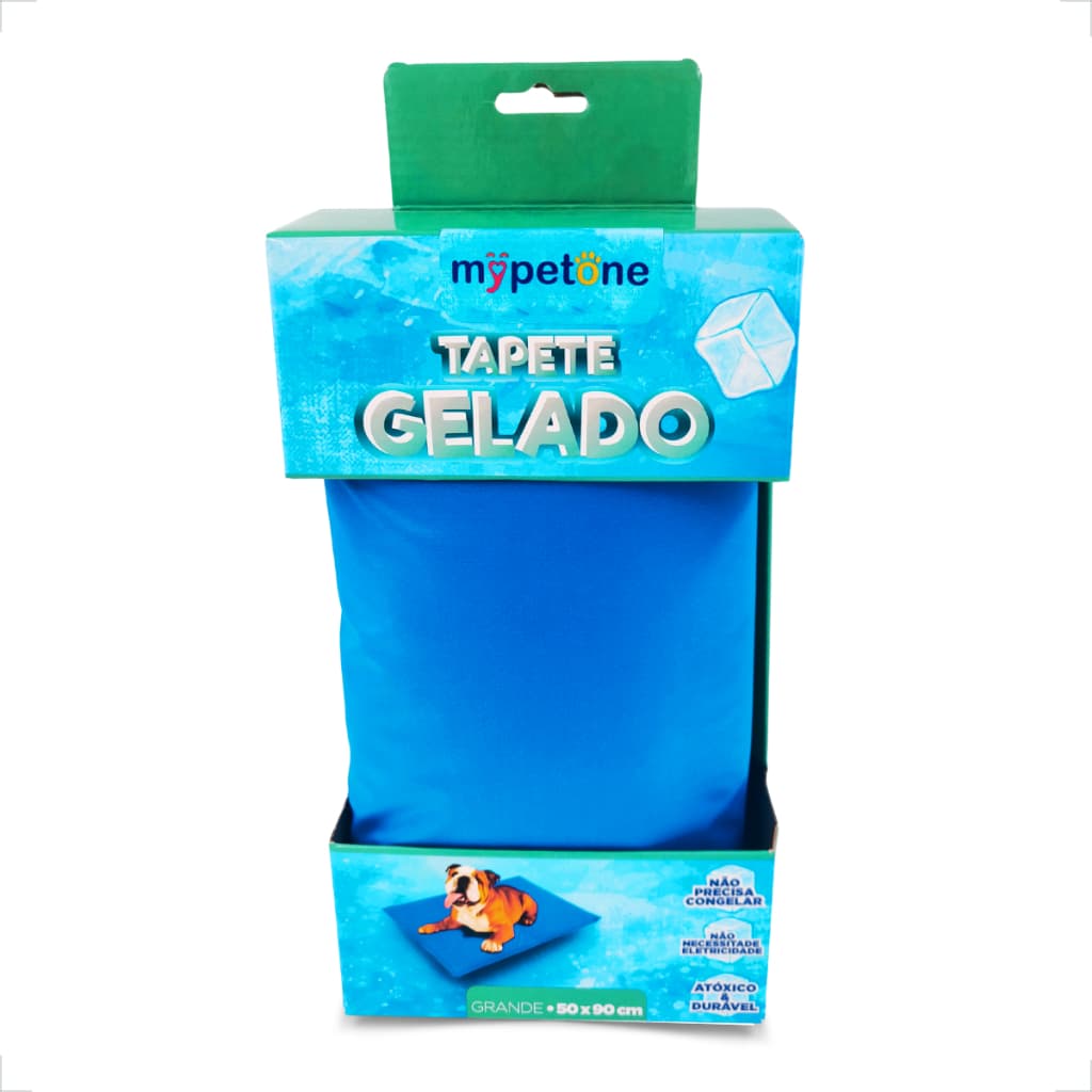 Tapete Gelado Grande Mypetone 90x50 para Cães - Azul
