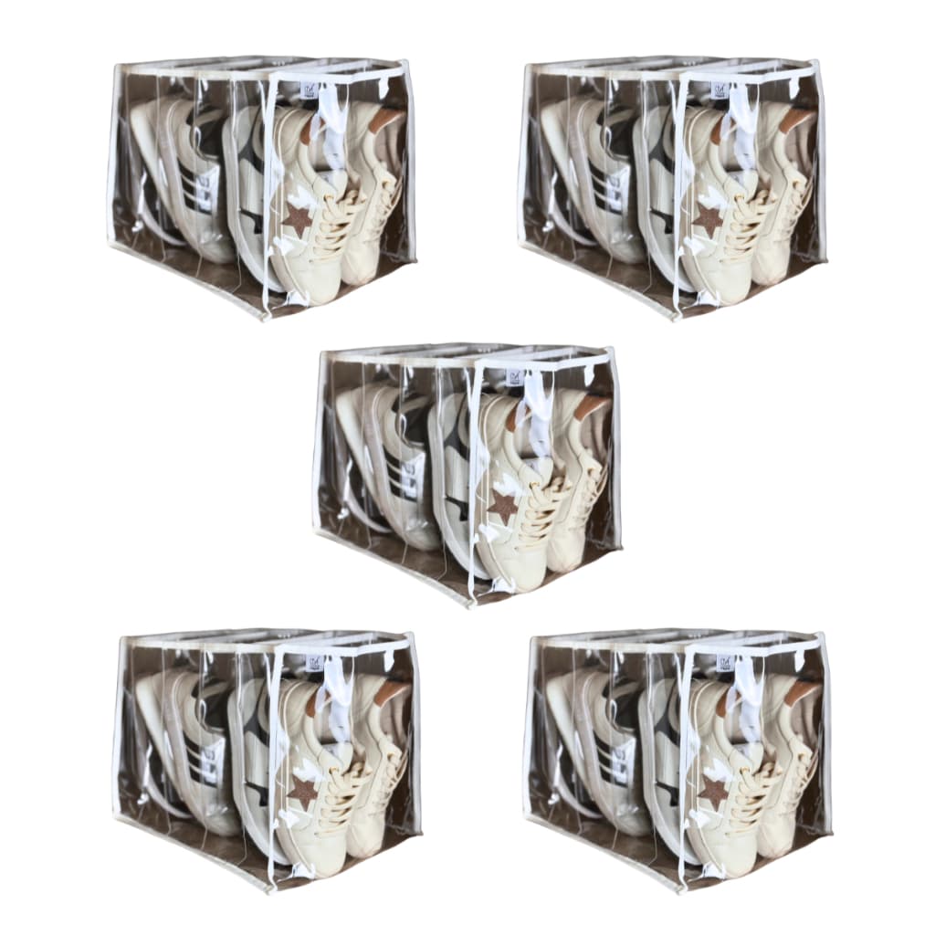 5 Organizador de Roupas XG 40x30x30 - Toalhas Grandes, Tênis, Blusões - Plástico Grosso
