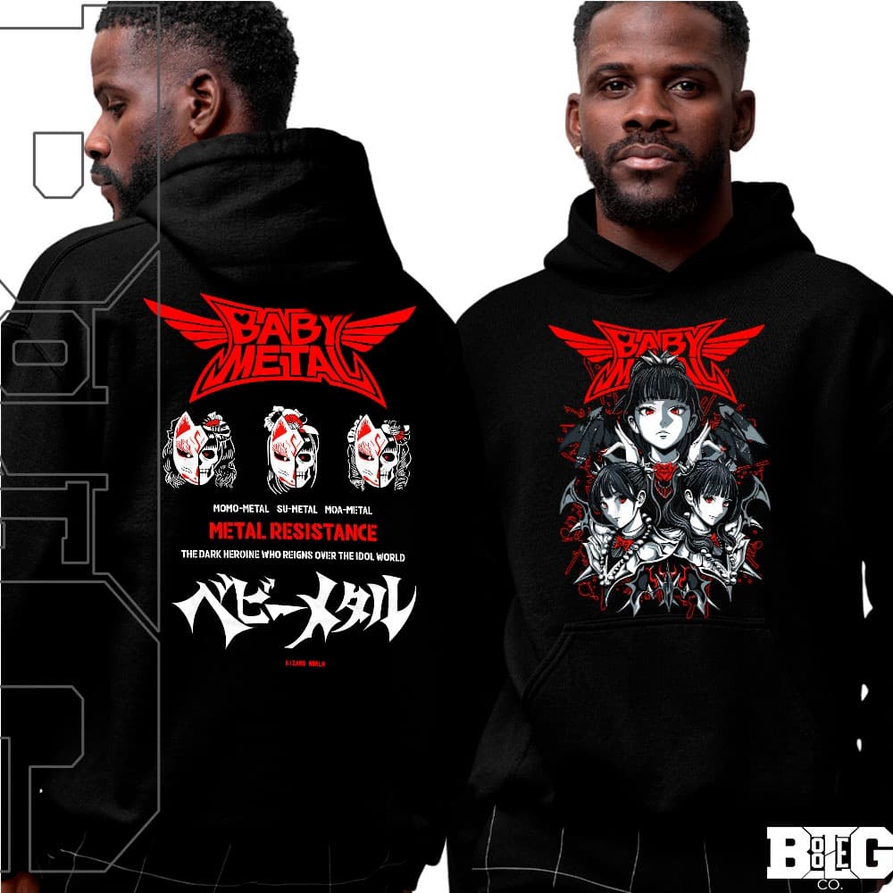 Moletom Canguru Blusa De Frio Baby Metal Kizaru Metal Resistance World Tour Unissex