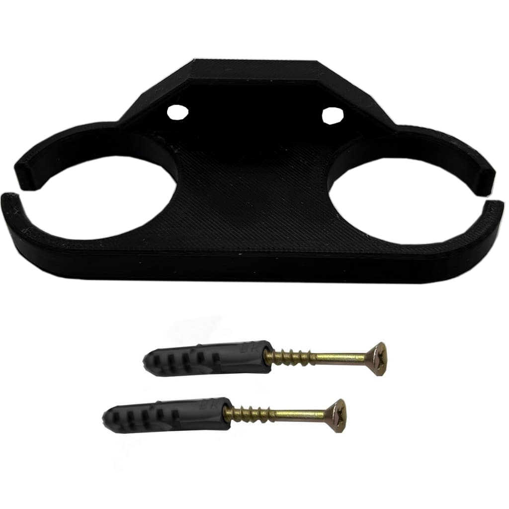 Suporte para dois microfones de parede expositor com parafuso