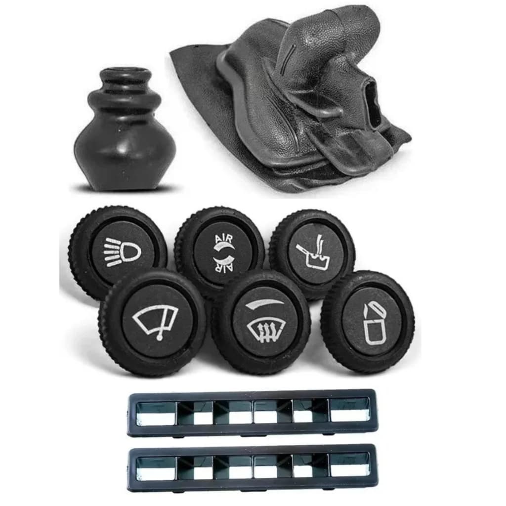 Kit Botão Painel Fusca 73 74 75 76 77 + Coifa Freio