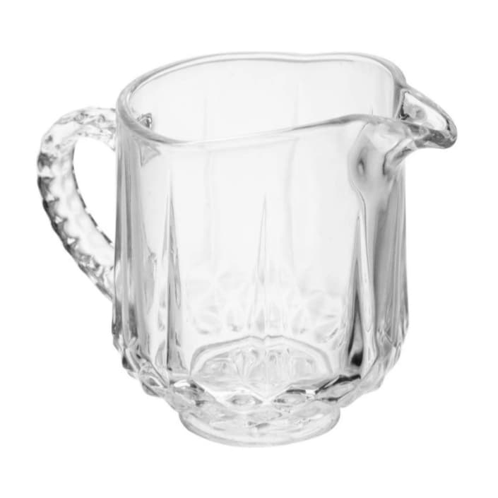 Jarra Leiteira de Vidro Com Alça Modelo Diamante 200ml  Lyor