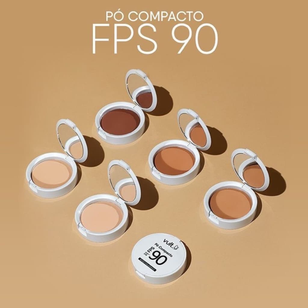 Pó Compacto Facial Vult FPS90 Alta Proteção Solar
