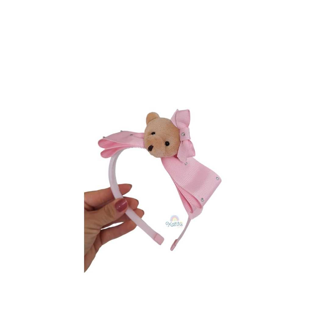 Tiara Arquinho e Faixinha infantil de cabelo de menina, urso, tiara cabeça urso