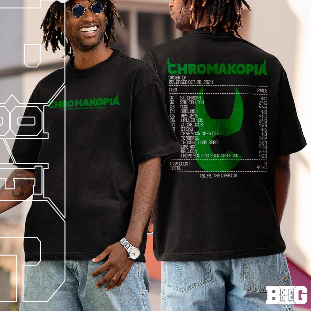Camiseta Basica e OVERSIZED Tyler The Creator Okonma Chromakopia Album Igor Unissex