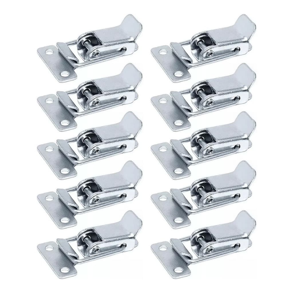 Kit 10 Fecho de Aço Engate Rápido Pressão Zincado Pequeno 4Cm Fe/e8 Promo