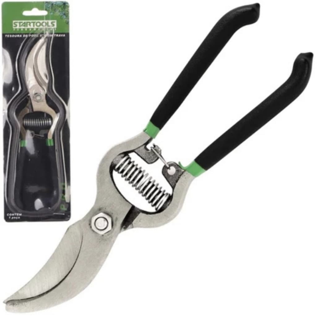 Tesoura De Poda Profissional Cabo Emborrachado Com Trava N.8 Startools