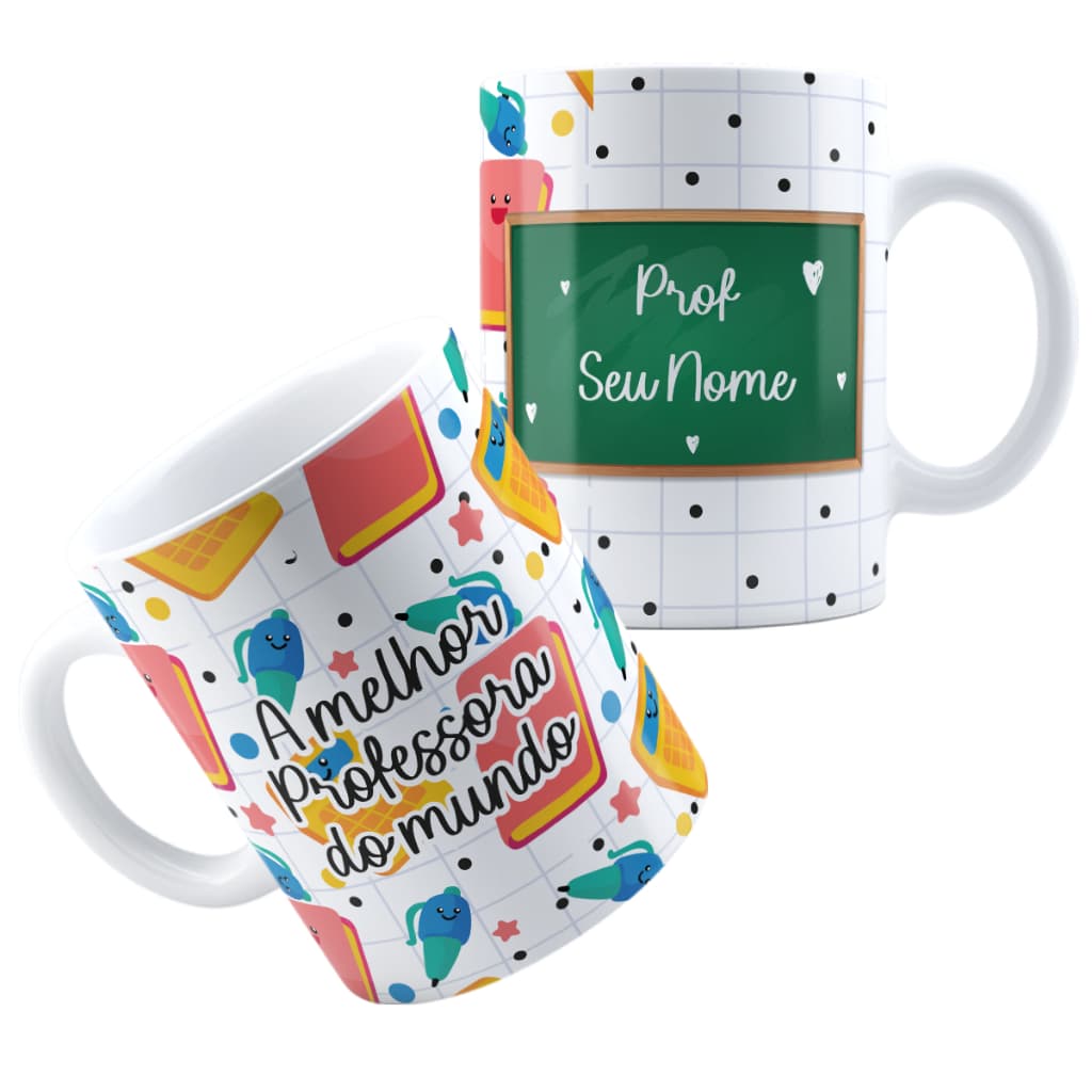 Caneca Xícara Personalizada Estampada Presente Dia dos Professores md2