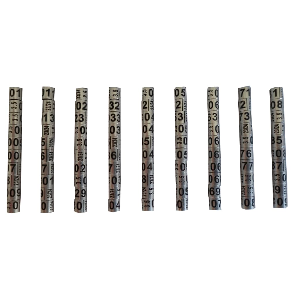 Anilhas De Marcação Para Trinca Ferro  3,5mm Abertas  Alumínio Pacote Com 10 Unidades.