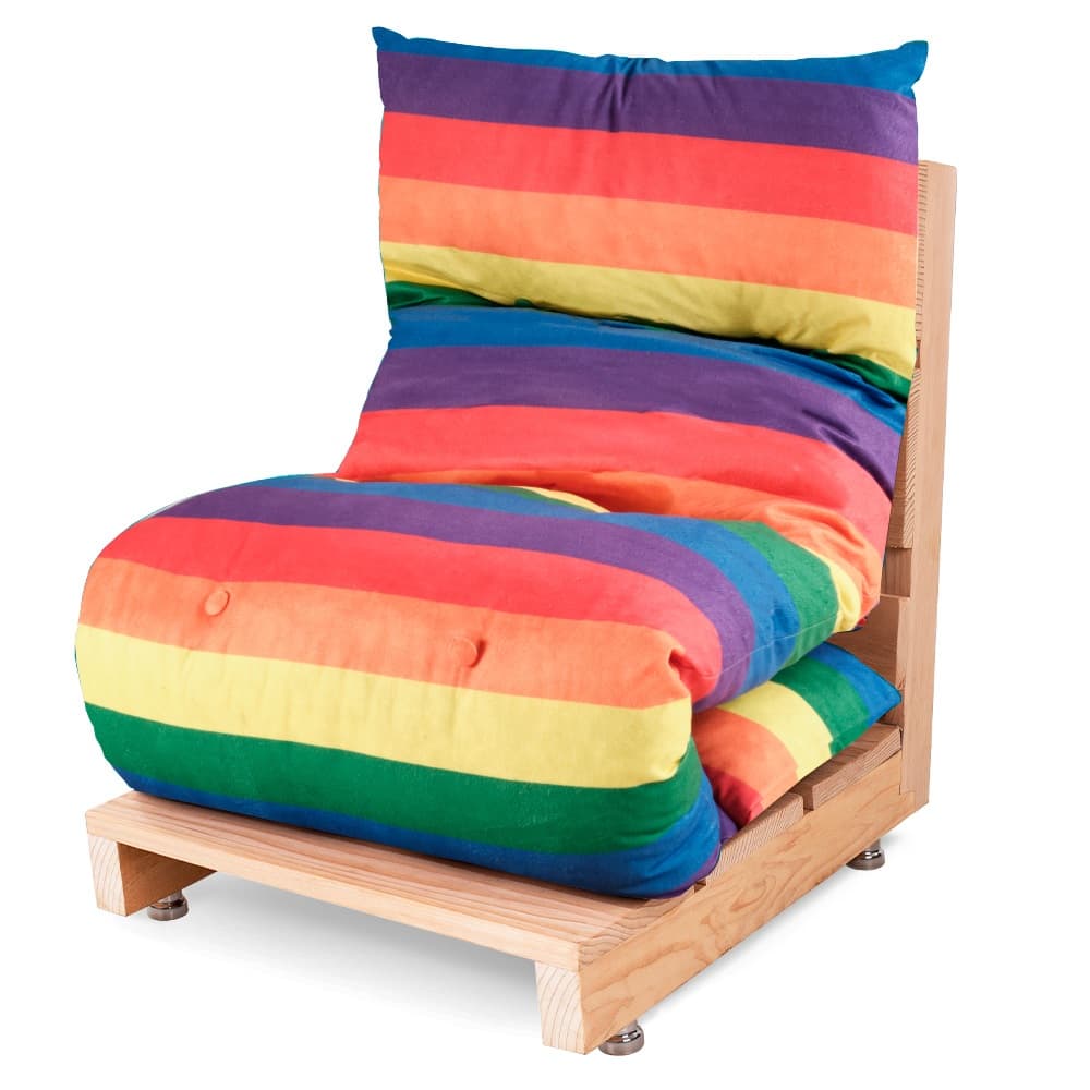 Futon Almofada Dobravel De Espuma Solteiro Suede Colorido BF Colchões