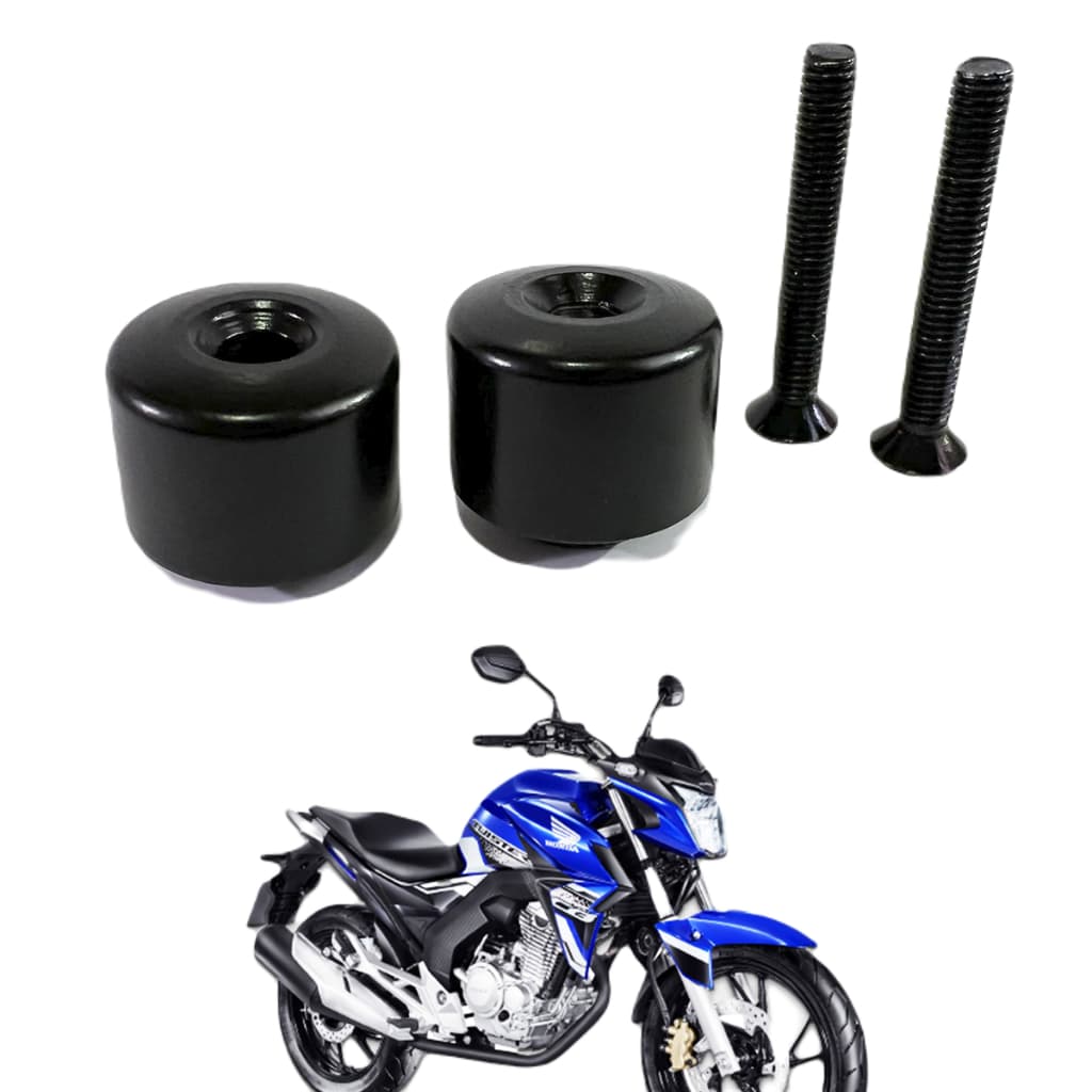 Par Pesos De Guidão CBX Twister 250/ CBX Strada /CB 300 /CBX 750 Com Parafuso Mod. Original (par) Preto