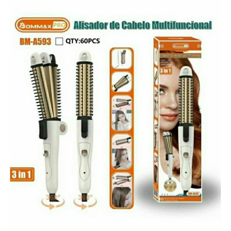 ESCOVA ALISADOR DE CABELO MULTIFUNCIONAL BOMMAX BM-A593