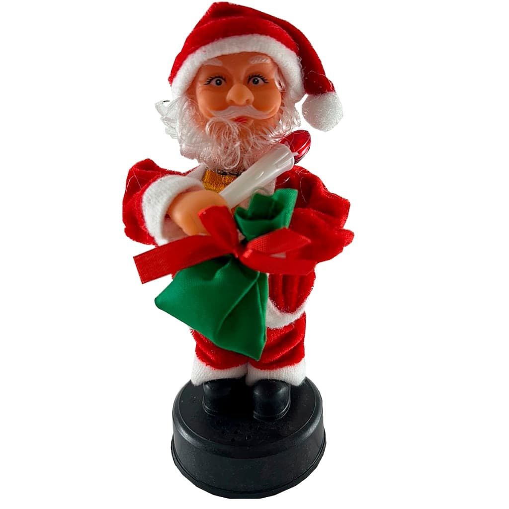 Papai Noel Dança com Música 20 cm Decoração Natalina