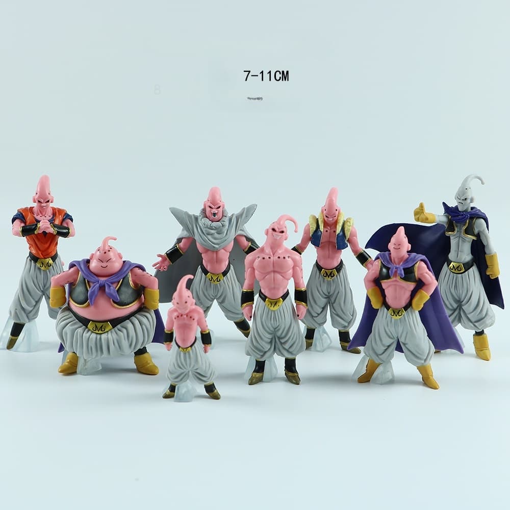kit boneco DBZ Majin Boo Dragon Ball Action Figure miniatura DBZ - 8pcs