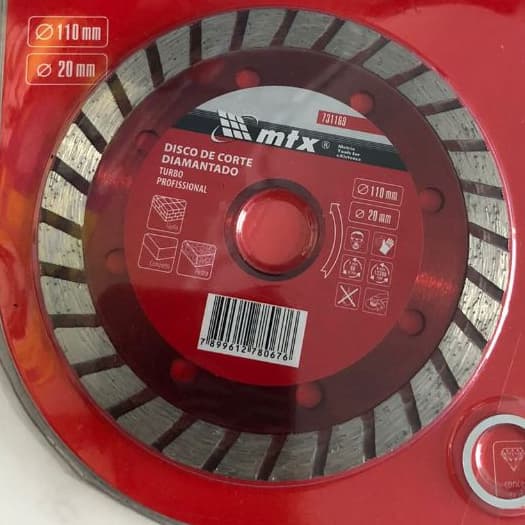 Disco de Corte Diamantado Turbo 115x22.2mm Corte Seco - MTX-731169