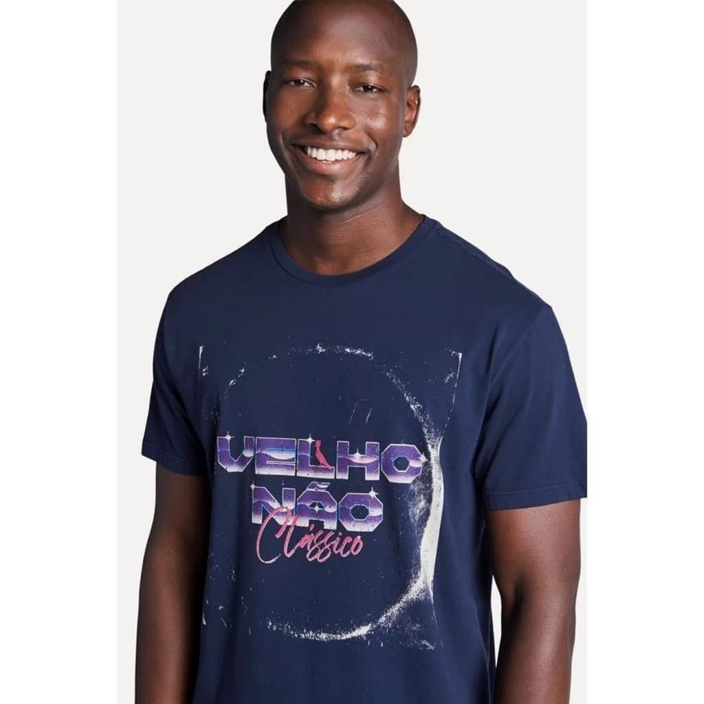 camiseta estampada velho não, clássico TAM P