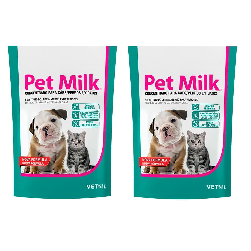 Kit 2un. Suplemento Pet Milk Vetnil 300g