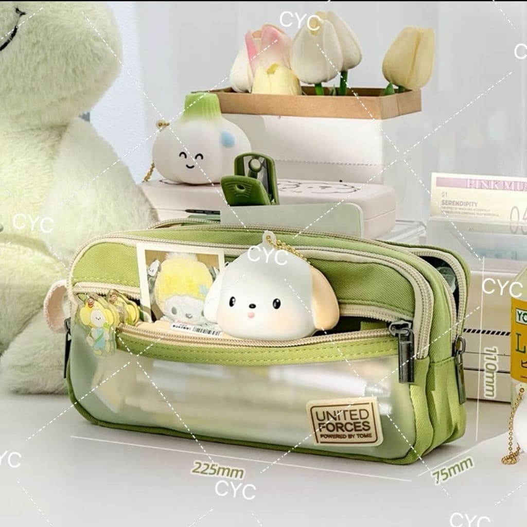 900411Estojo De Lápis Caneta Esferográfica De Papelaria Bolsa De Armazenamento Portátil De Grande Capacidade