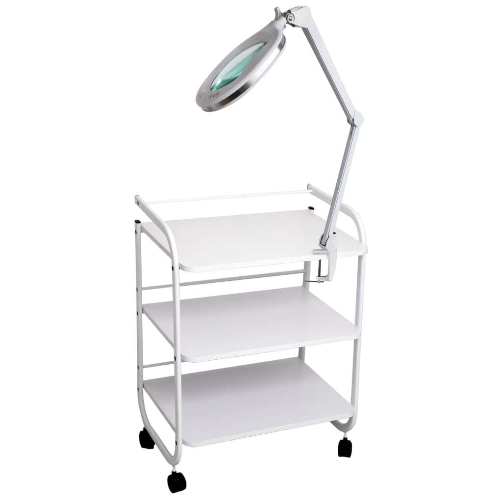 Lupa Luminária LED de Apoio Mesa Duo Light Lente Profissional Estética Clínica Beleza Estek