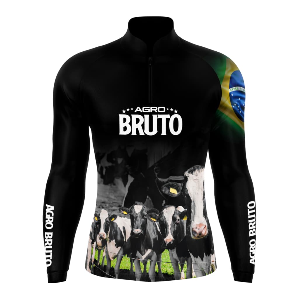 Camisa blusa camiseta agropecuaria fazenda Vaca Leiteira com Proteção UV50+