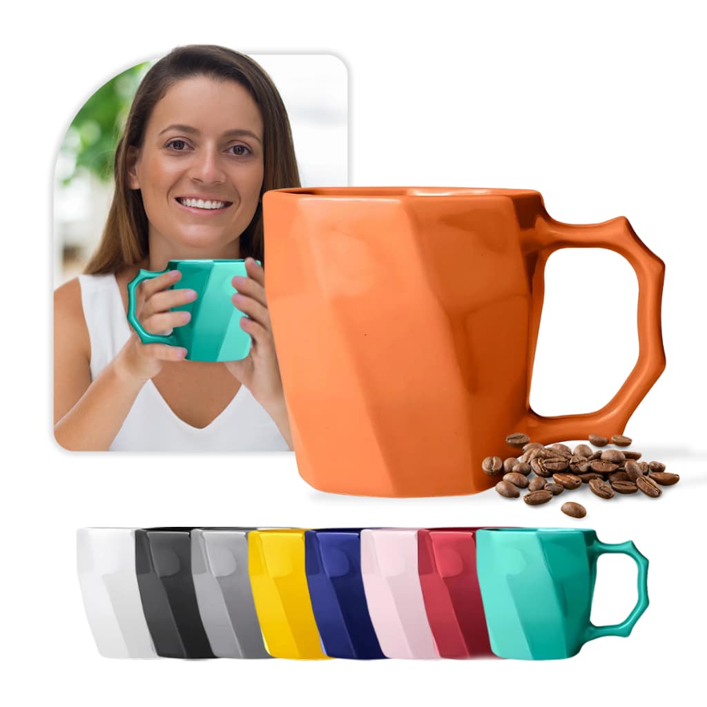 Caneca Cerâmica Café Leite Xicara Louça 260ml Kit com 2 Unidades