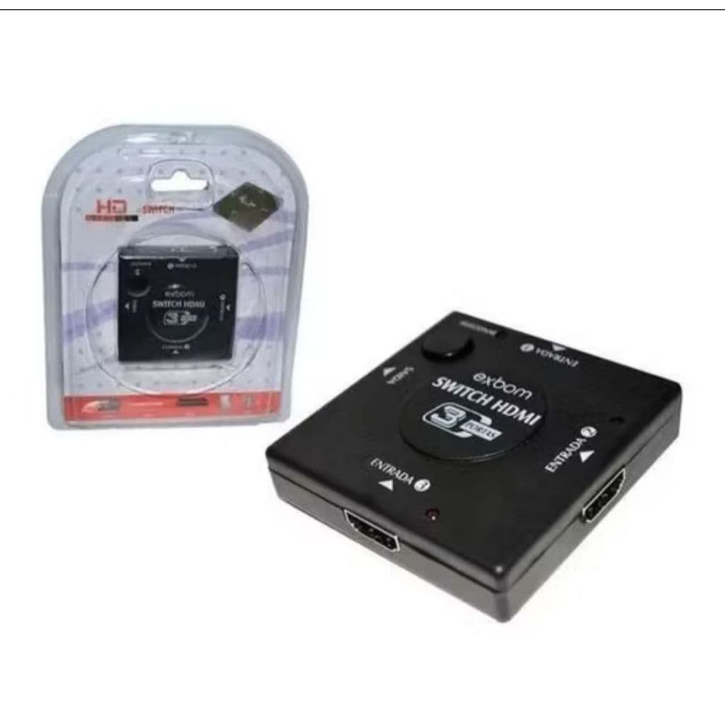 Chave Seletora Switch Hub Hdmi 3 Entradas X 1 Saida