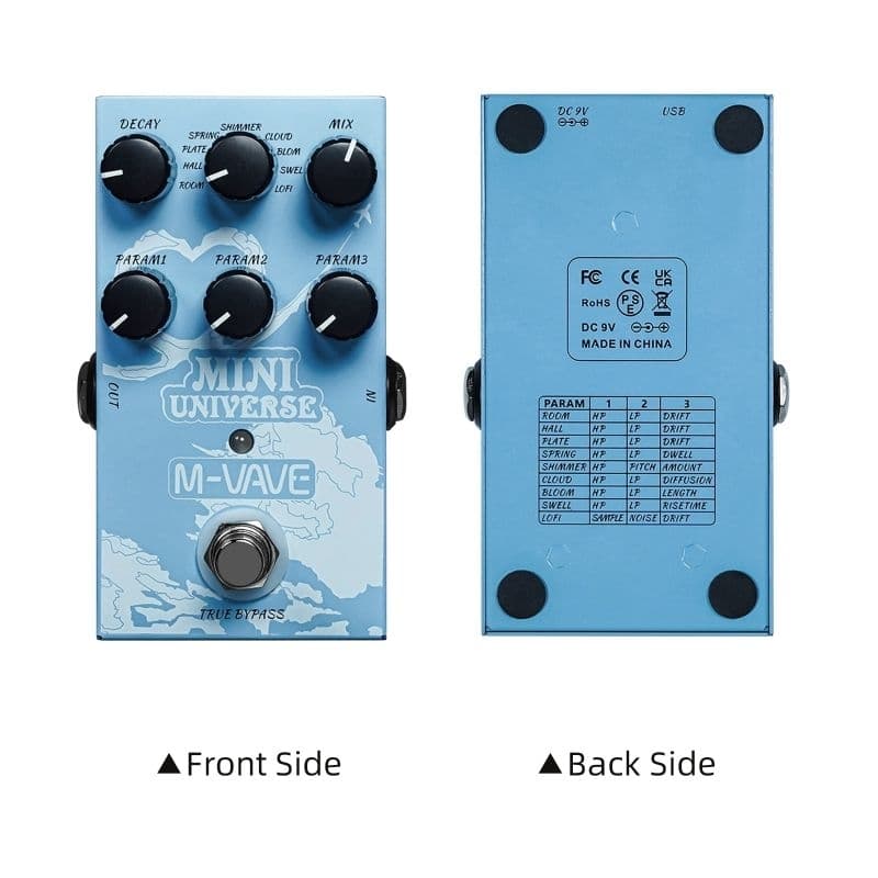 Pedal de Efeito Guitarra M-vave Efeito Reverb Digital Premium 2025